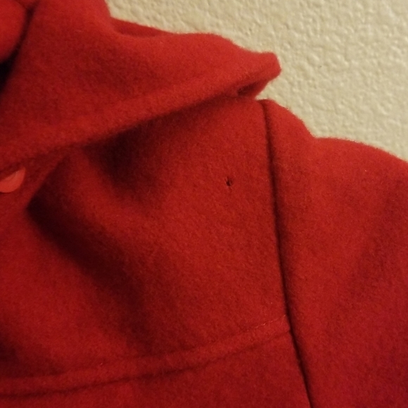 Talbots red peacoat style coat kids 4 wool - Picture 7 of 8